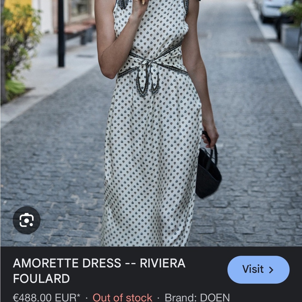 DOEN One Shoulder Dress in Cream and Black